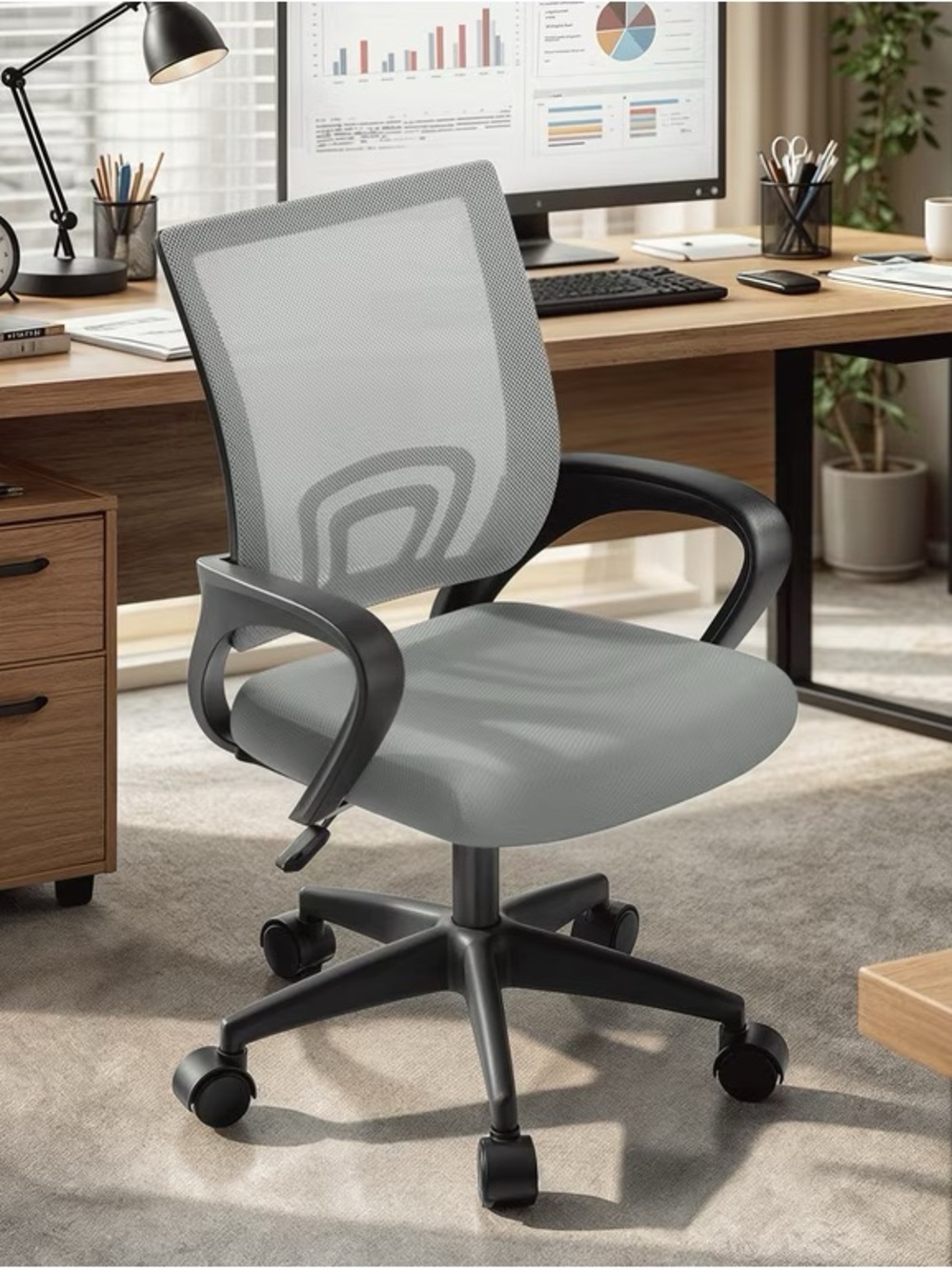 MODERN WOLF GREY EVERYDAY OFFICE CHAIR โ๏ธ๐